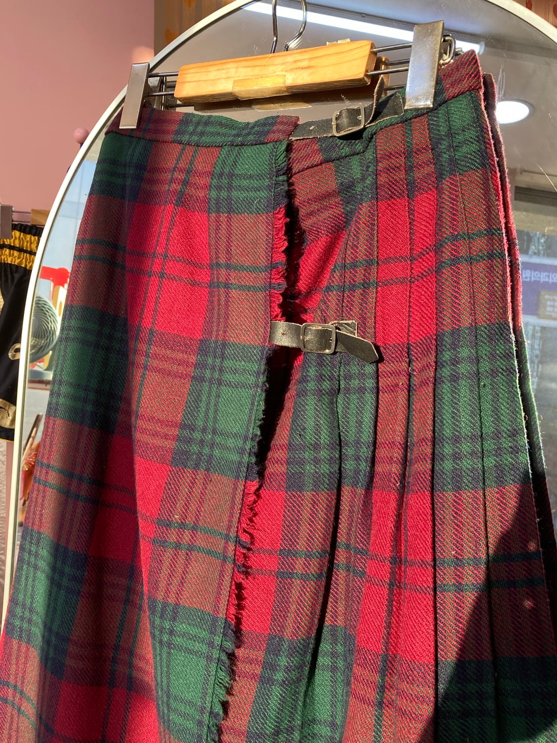 크리스마스 체크 울 랩스커트🎄❤️ 상품이미지4