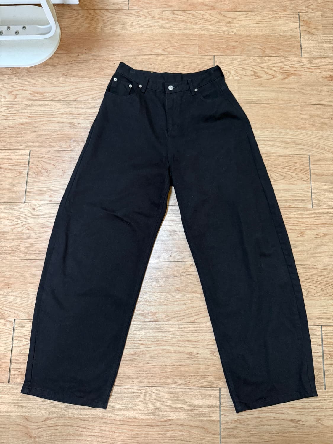 (28~30size) 와이드핏 블랙 데님팬츠 상품이미지1