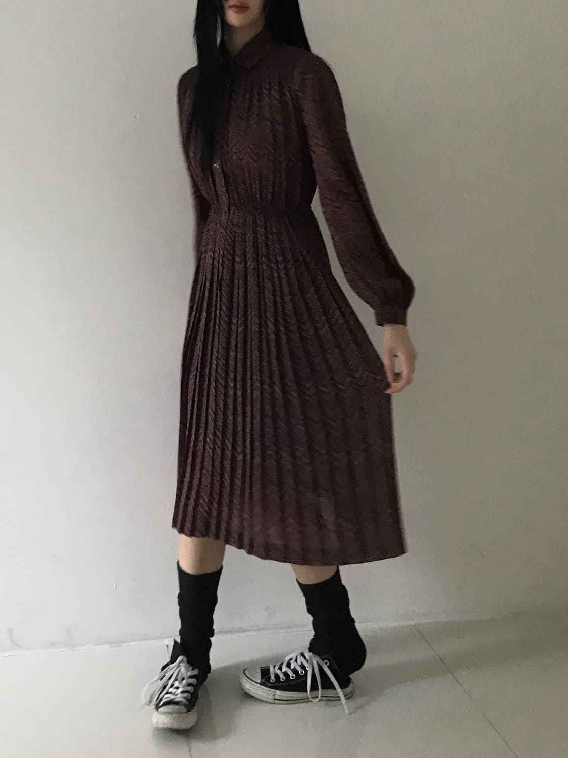 Oriental Pleats Shirts Dress 상품이미지5