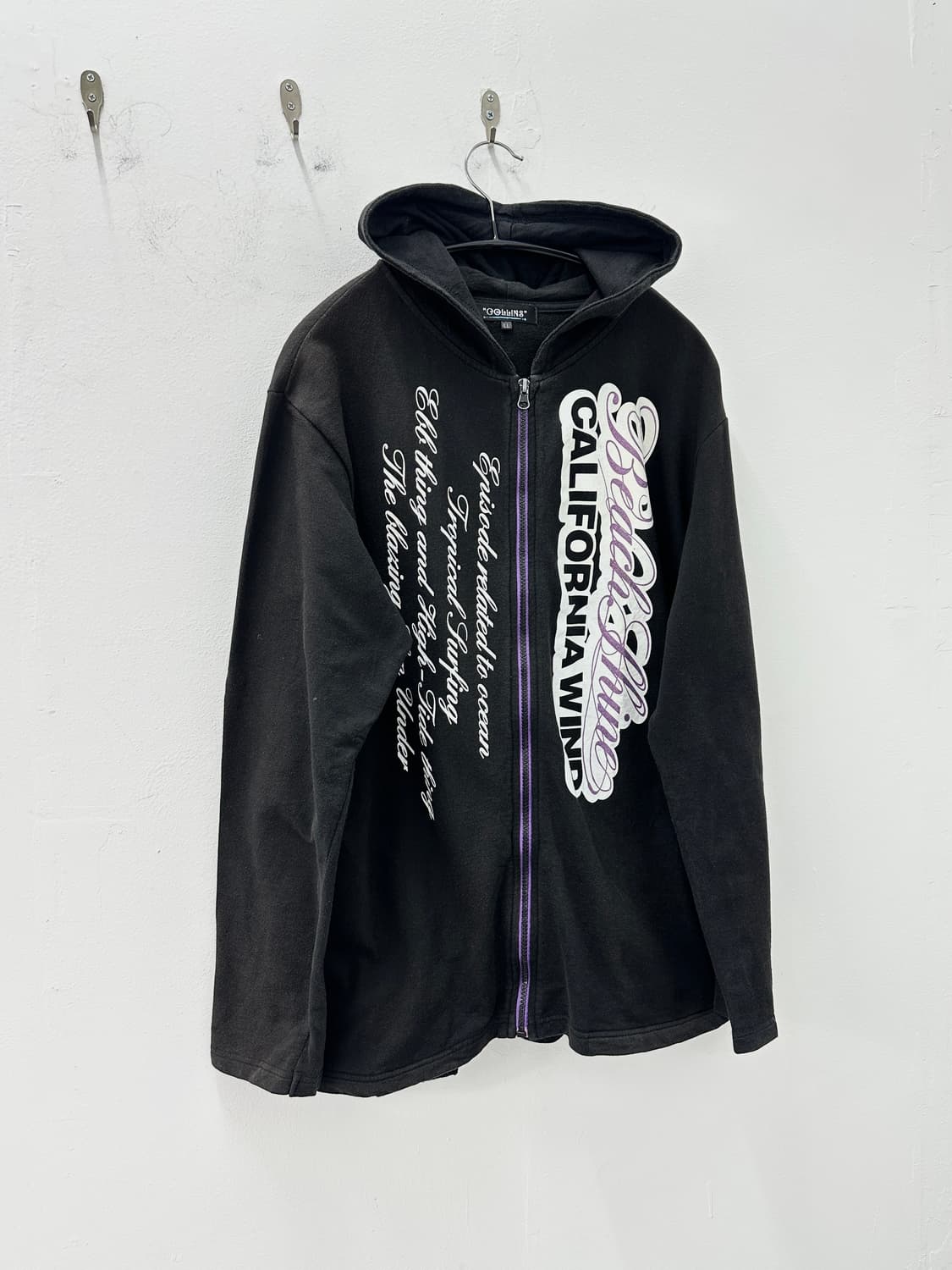 Collins punk lettering hoodie 상품이미지2
