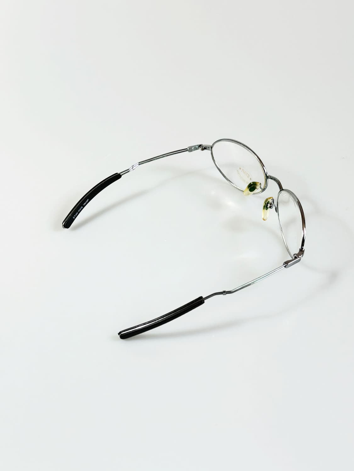 90s STAR 실버 슬림 오벌 프레임 빈티지 안경 상품이미지4
