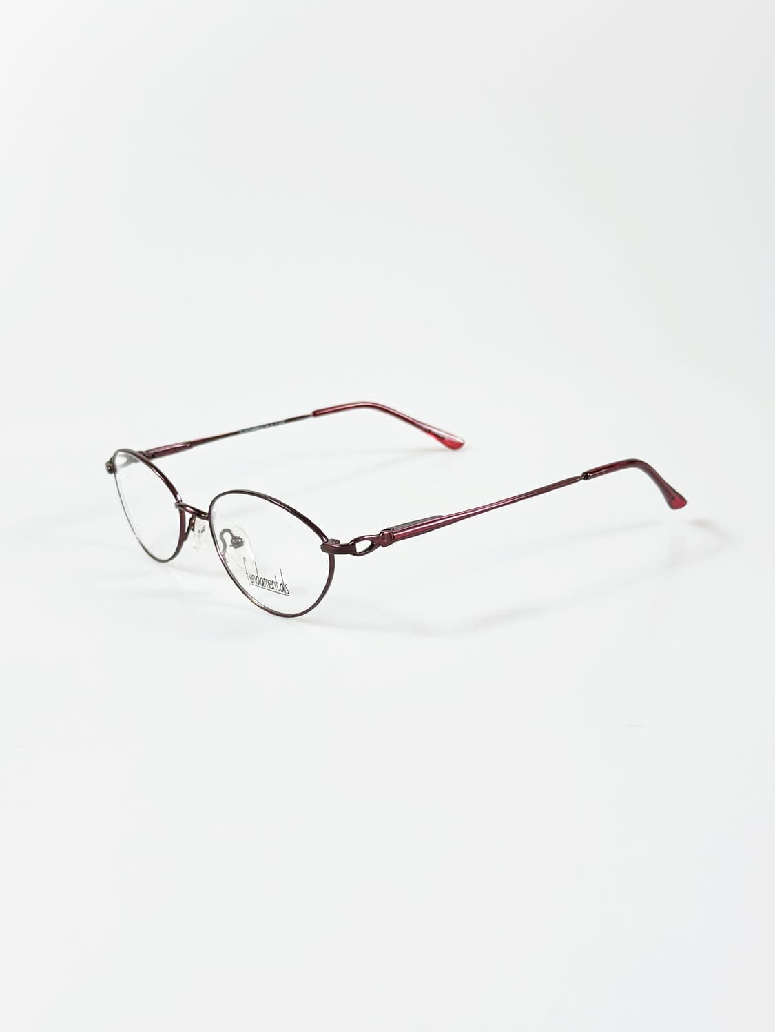 Fundamentals 버건디 슬림 오벌 메탈 프레임 빈티지 안경 상품이미지4