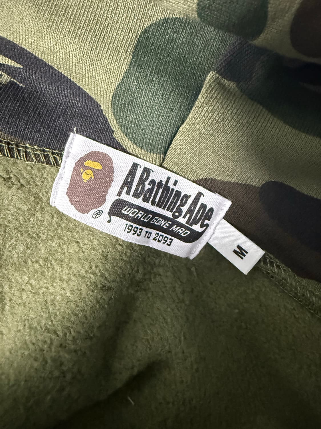 베이프 녹계 후드집업 M사이즈 판매 상품이미지5