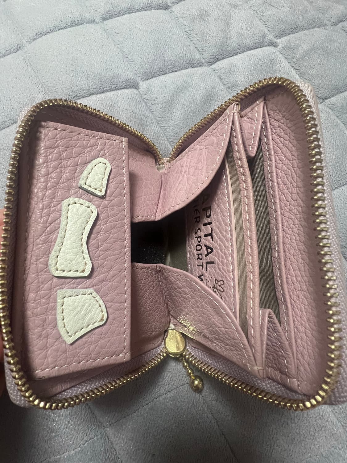 캐피탈 떰즈 업 본 미니 지갑 핑크 상품이미지5