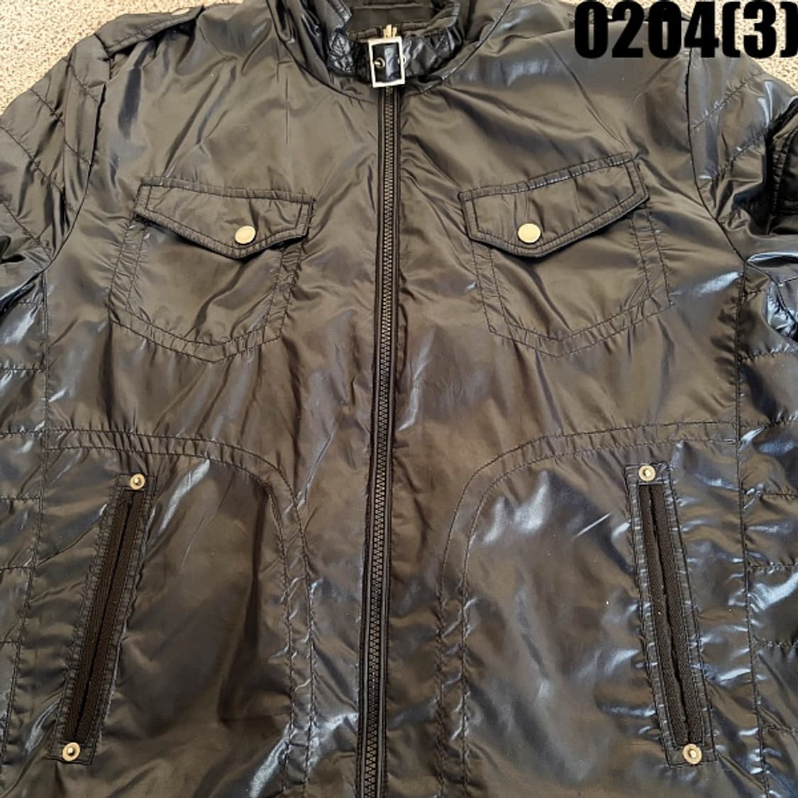 [100] MF 힙합 스트릿 유광 봄버 자켓 점퍼 0204(3) 상품이미지4