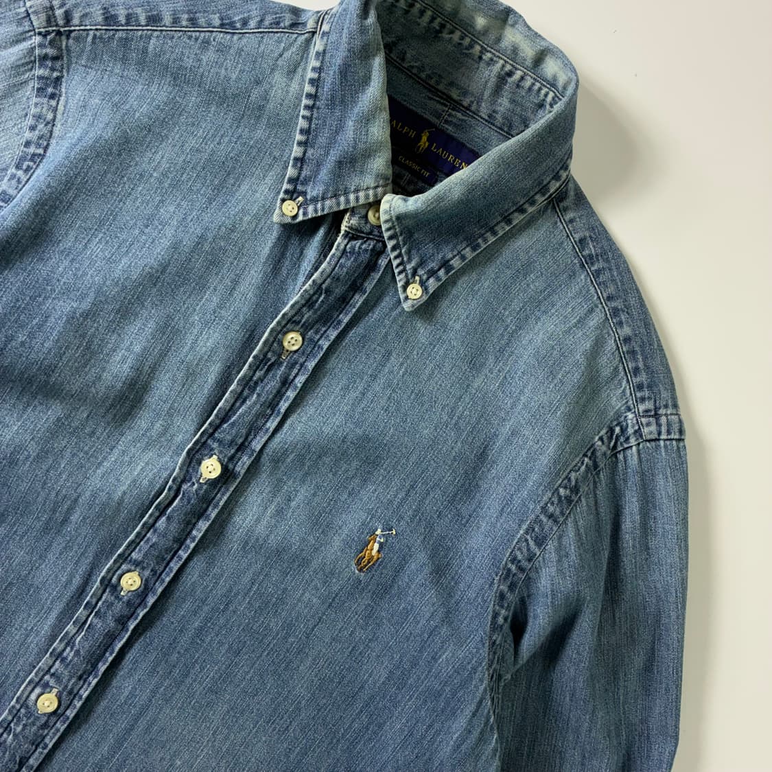 Polo  폴로 랄프로렌 자수 코튼 샴브레이 셔츠  상품이미지3