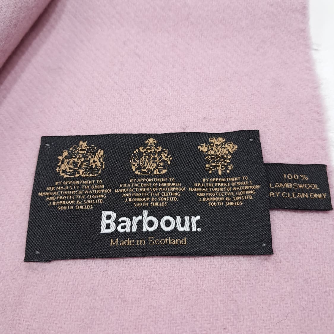 MX649 바버 90s 스코틀랜드판 램스울 더스티핑크 머플러 목도리 상품이미지5