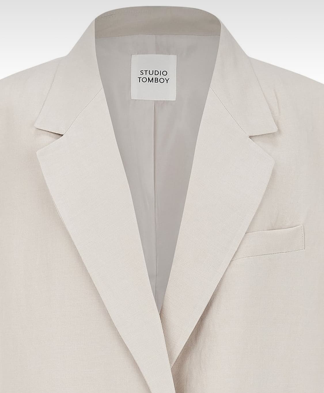 [Studio Tomboy]스튜디오톰보이 크롭 원버튼자켓(라이트베이지) 상품이미지4