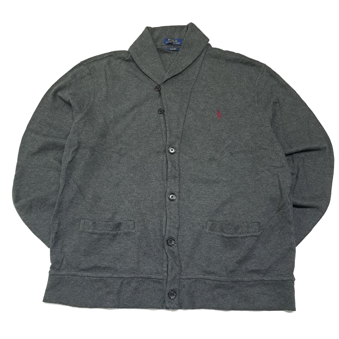 CL059 폴로 코튼 에스테이트 레드포니 다크그레이 숄카라 가디건 상품이미지1