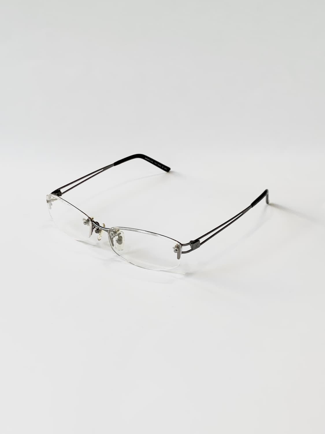 [픽키-640] 실버 티타늄 안경 무테 하프림 상품이미지3