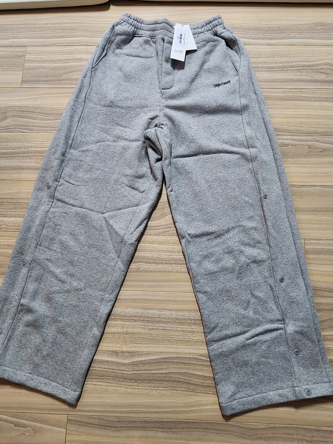 세븐셀라시그니처로고스냅팬츠바지그레이30 상품이미지1