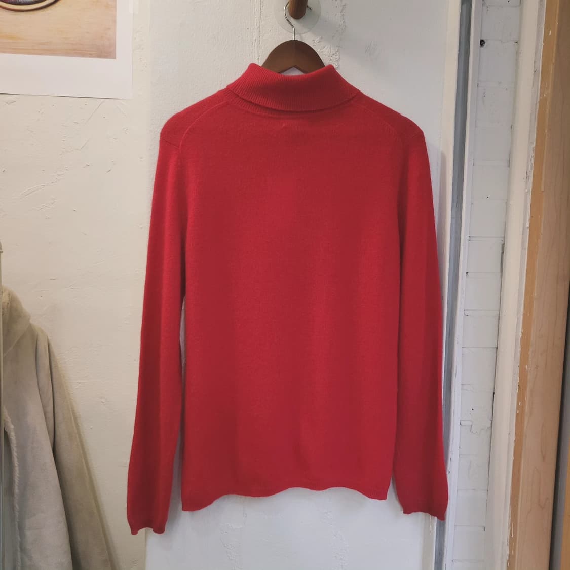 Cashmere 레드 목폴라 캐시100 니트 L 상품이미지6