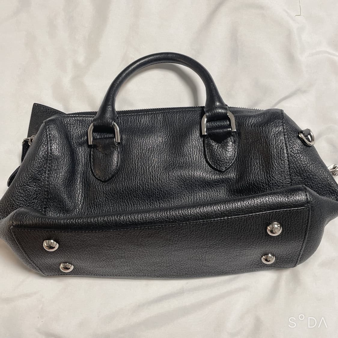 멀버리 블랙 레더 토트겸 크로스백 상품이미지2