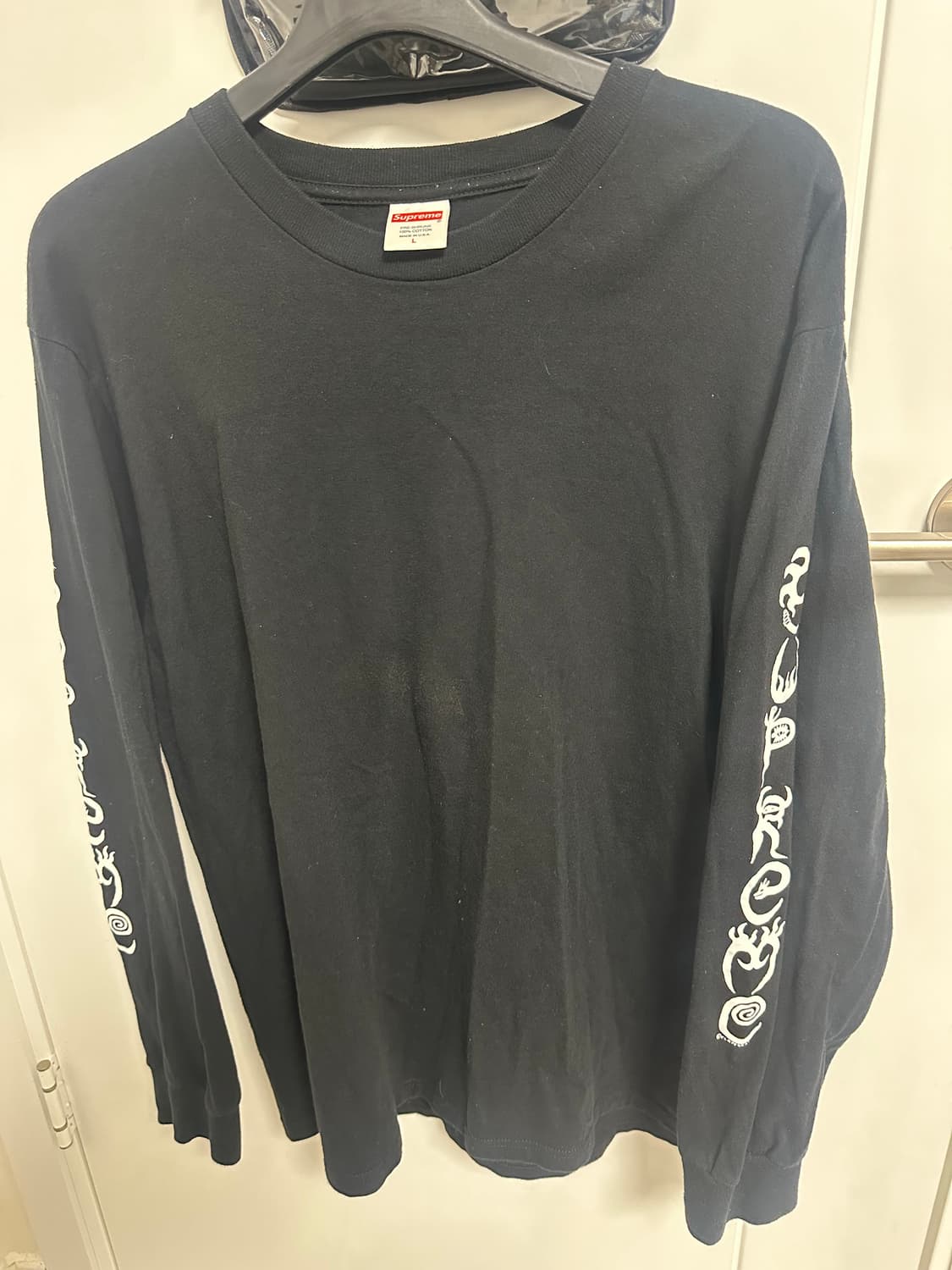 슈프림 x 클레이튼 패터슨 라이트닝 롱슬리브 티셔츠 블랙 - 21SS 상품이미지3