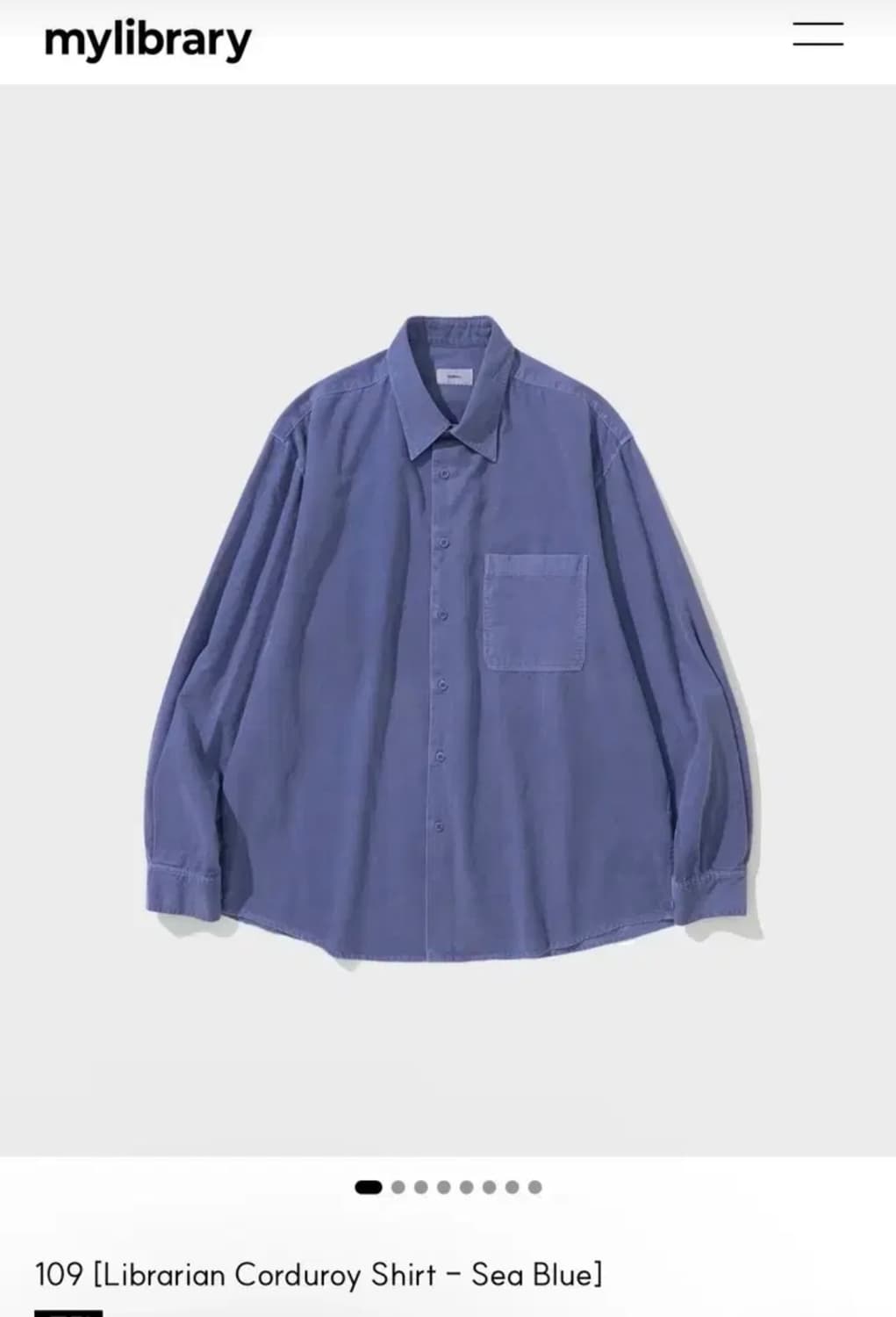L)마이라이브러리 코듀로이셔츠  상품이미지1