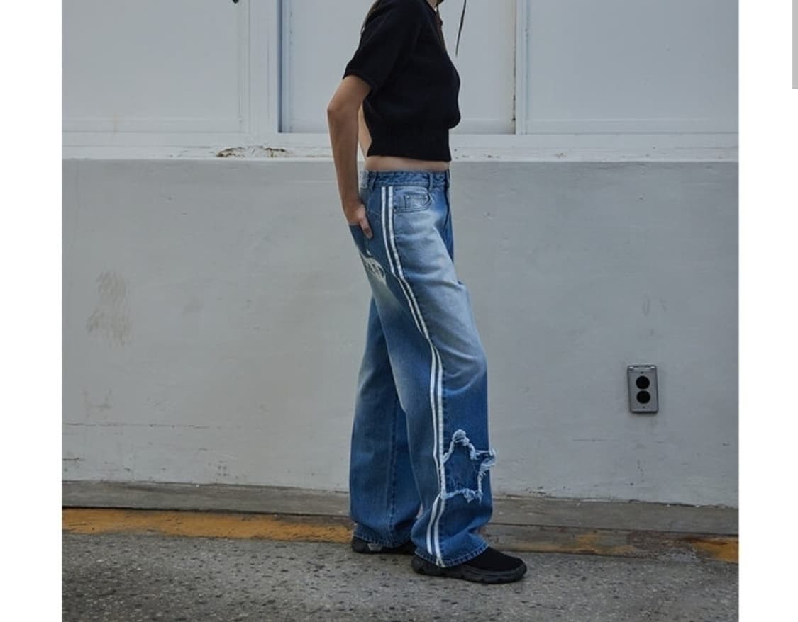 헤임 스타 스티치 데님 팬츠 상품이미지1