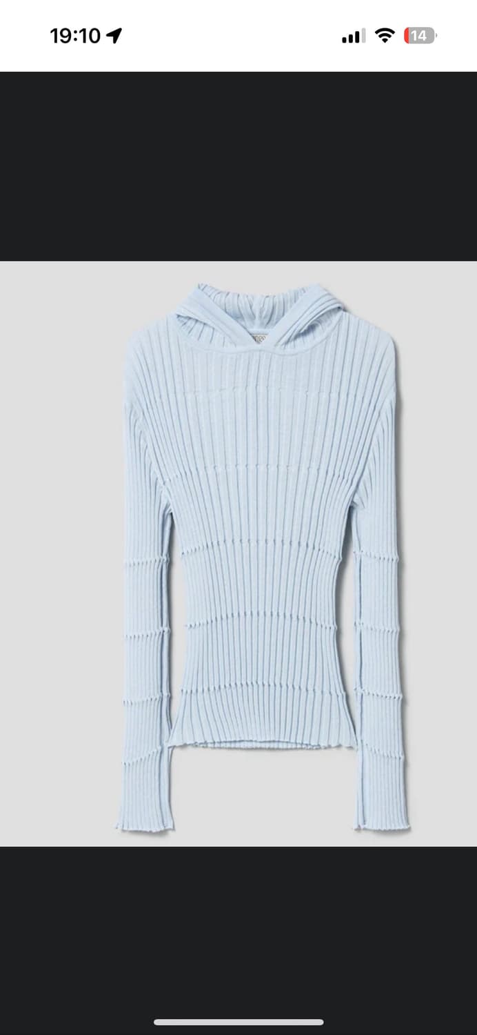[앙개]Crafted Rib Hooded Pullover Sky Blue 상품이미지1