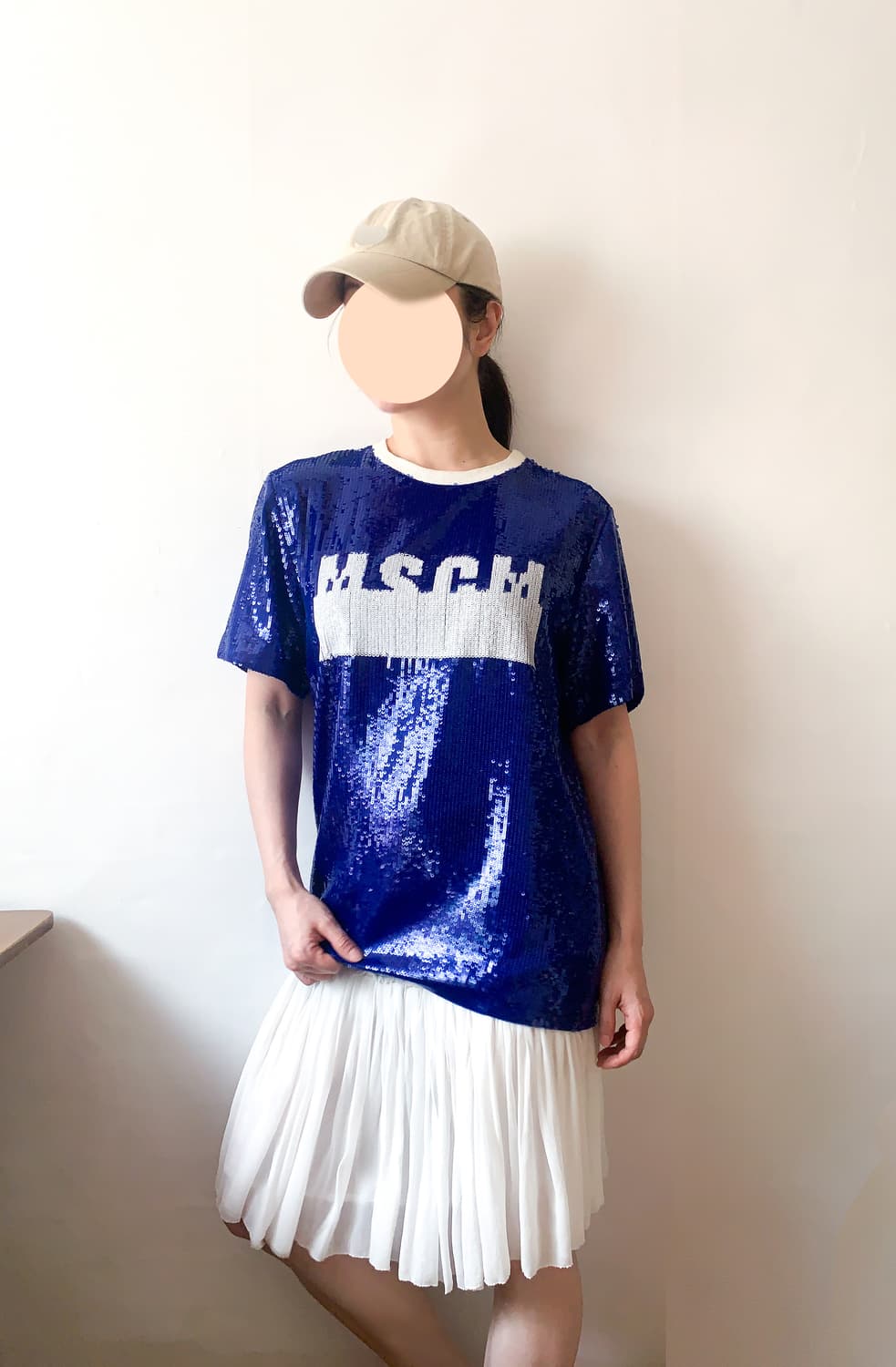 [S] MSGM 스팽글 로고 반팔 탑 상품이미지8