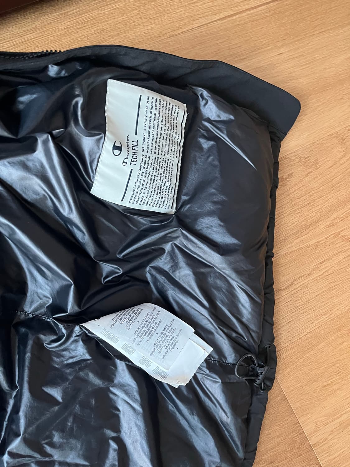 챔피온 블랙 L사이즈 후드패딩 상품이미지6