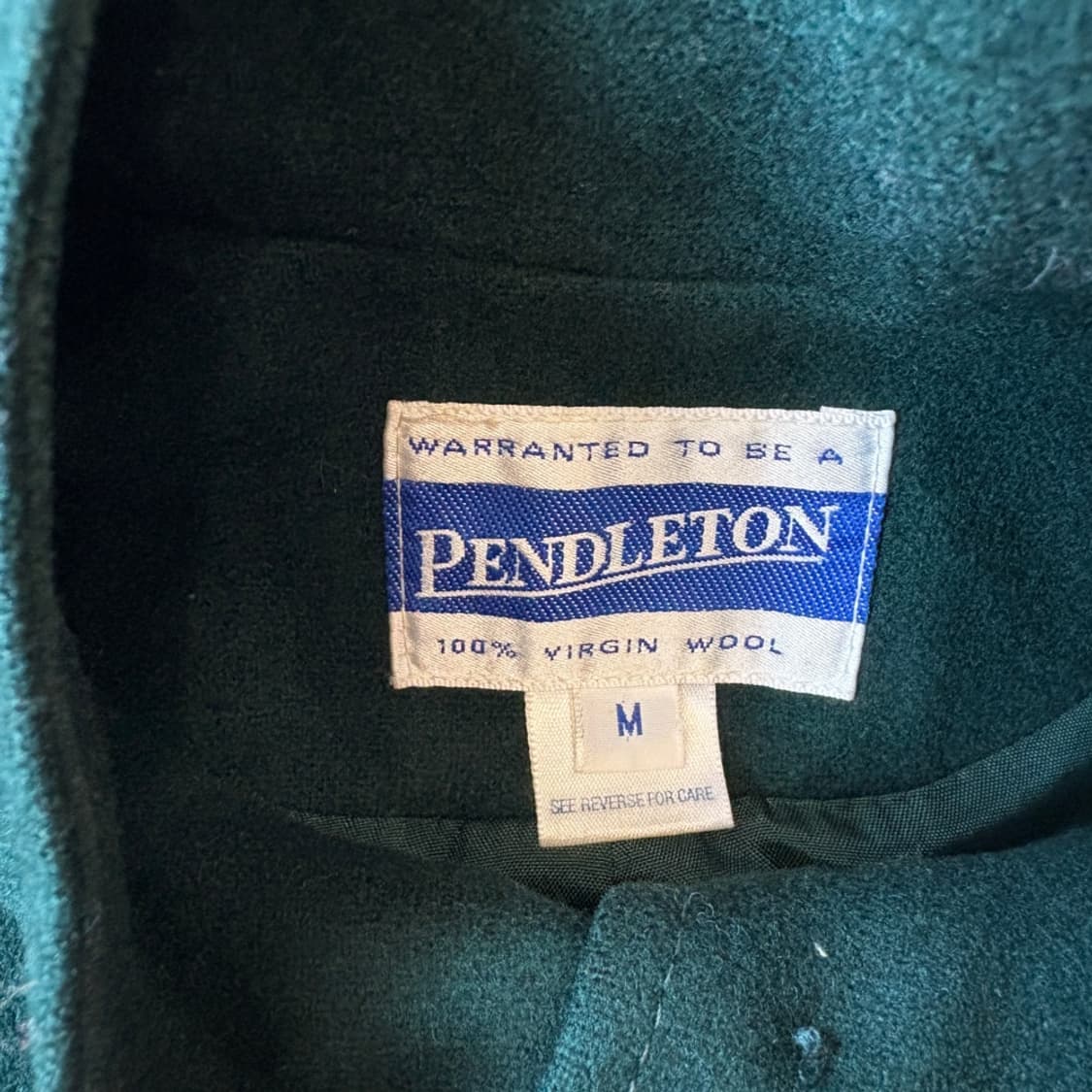 90s 90년대 미국 생산 펜들턴 그린 울 블루종 자켓 상품이미지5