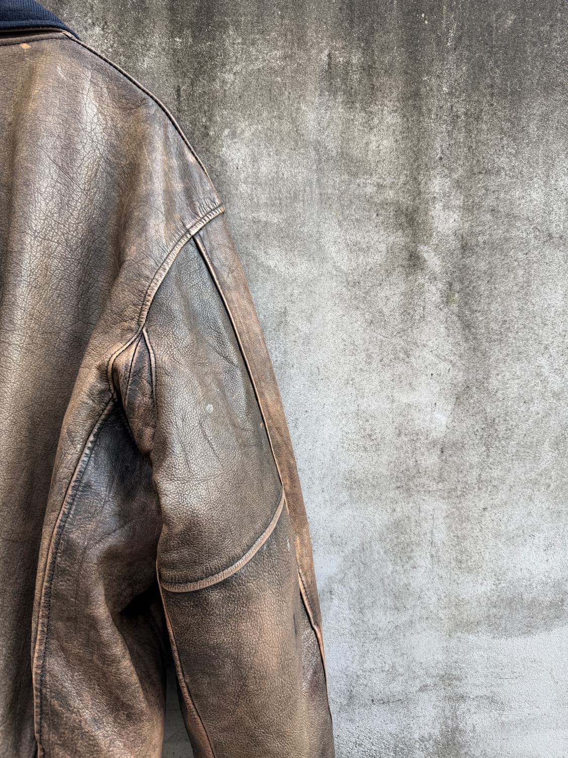 80s 바나나 리퍼블릭 레더 봄버자켓 46(2XL) 상품이미지7