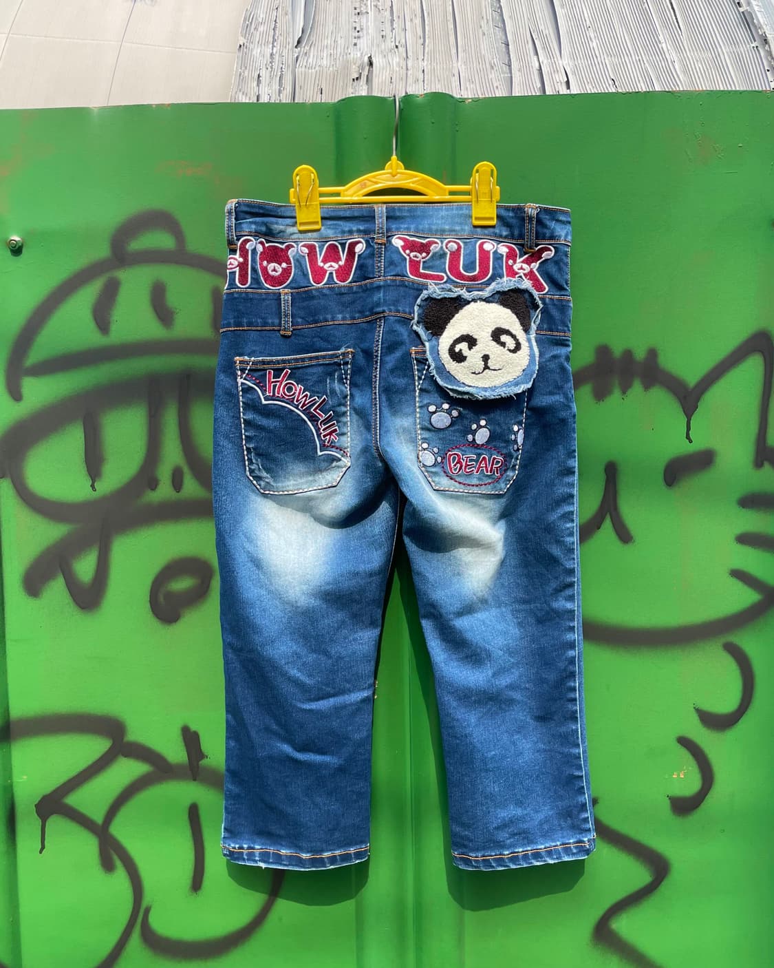 Kitch Panda Denim Washing Capri Pants  상품이미지5