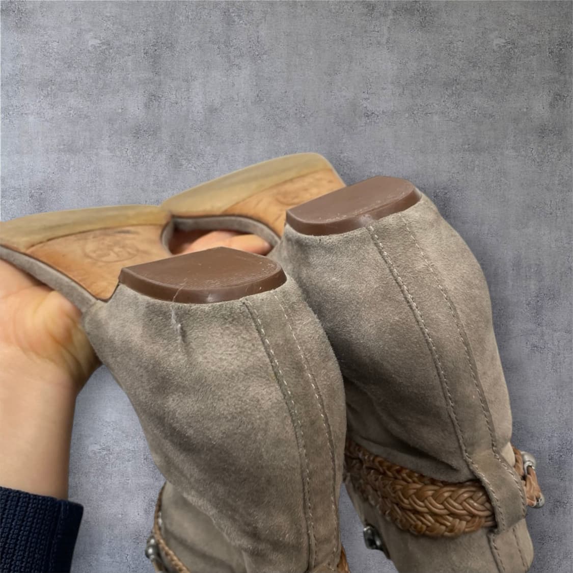 아쉬 Ash 스웨이드 보헤미안 앵클 샌들 230 상품이미지9