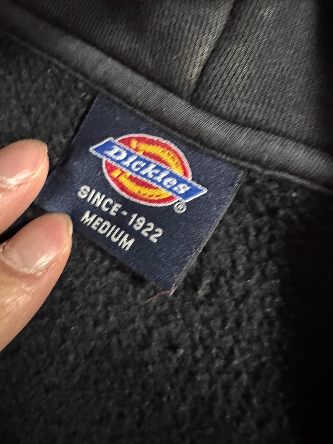 디키즈 Dickies 올드스쿨 스펠아웃 기모 후드집업 L 블랙 상품이미지3