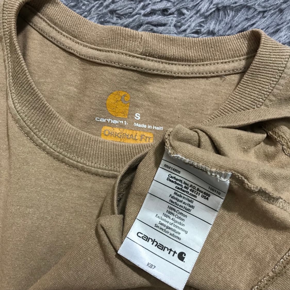 [[S, 공용] 칼하트(CARHARTT) K87 반팔티셔츠@797 상품이미지5