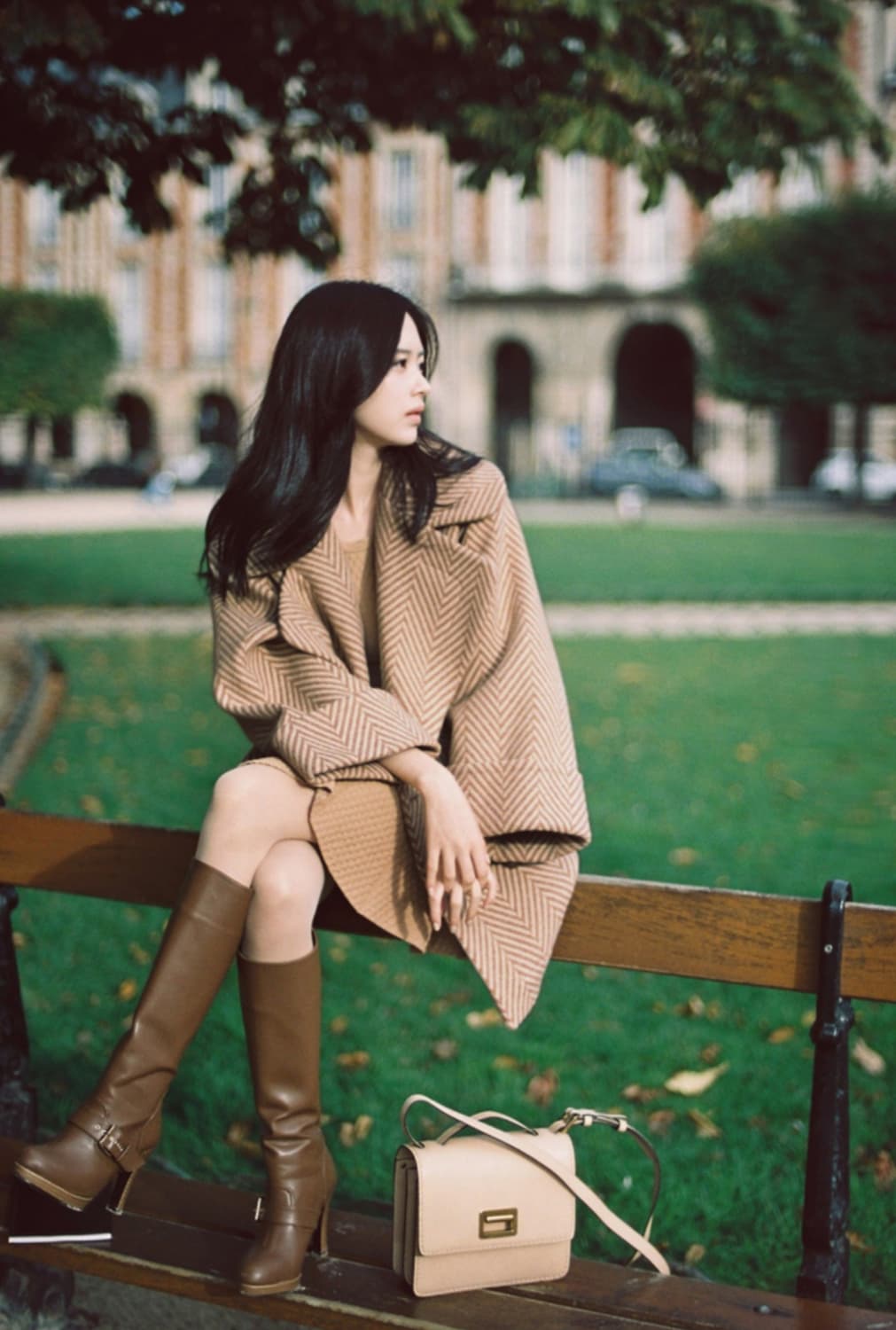 밀크코코아>끌로에 모티브 카라멜 오바사이즈 울 100% 코트 상품이미지4
