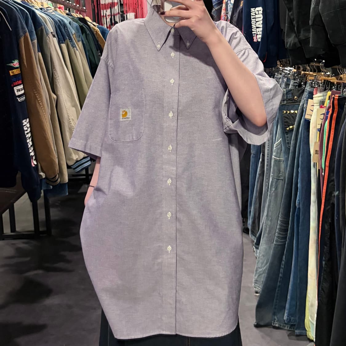 [IM] Carhartt 칼하트 반팔 셔츠 퍼플 상품이미지2