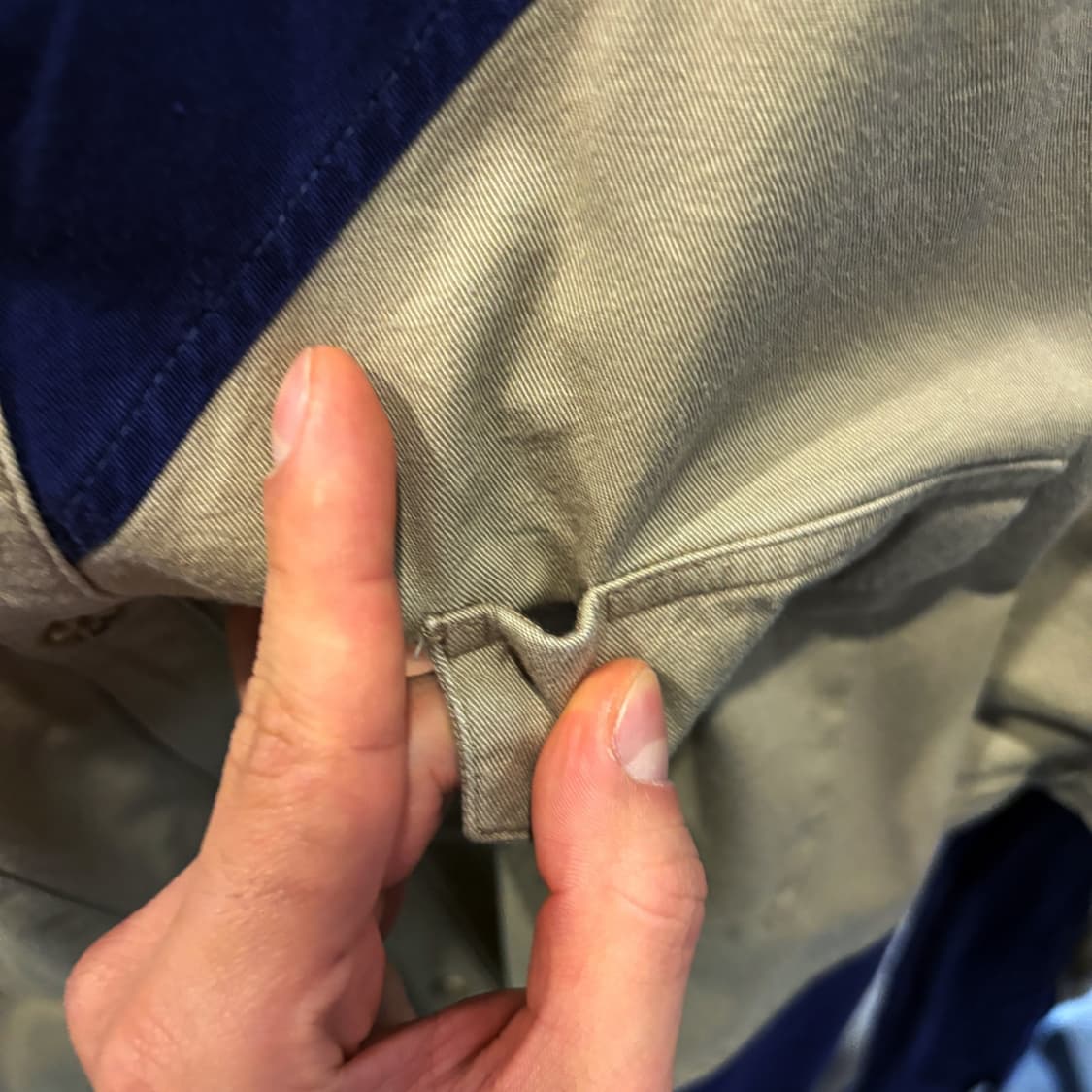 USA VINTAGE 웨스턴 코튼 워크셔츠 플랩포켓 요크컷 디테일 베이지 상품이미지7