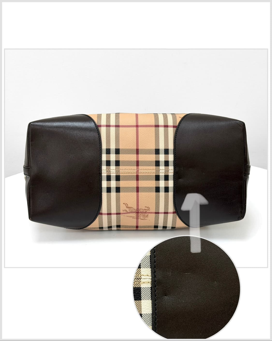 버버리 헤이마켓 체크 햅번 토트백 상품이미지6