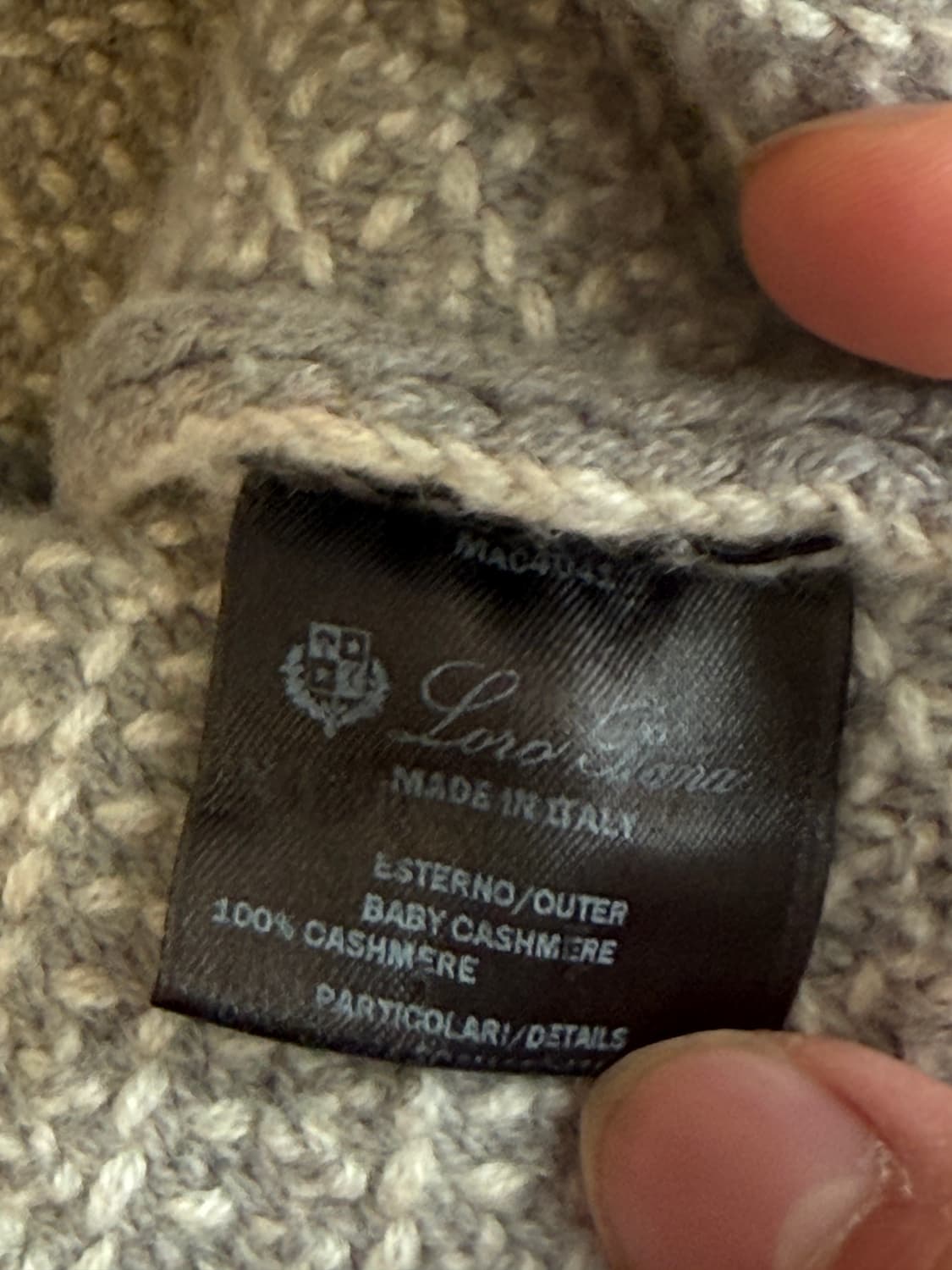 로로피아나 베이비 캐시미어 하프집업 니트 상품이미지4