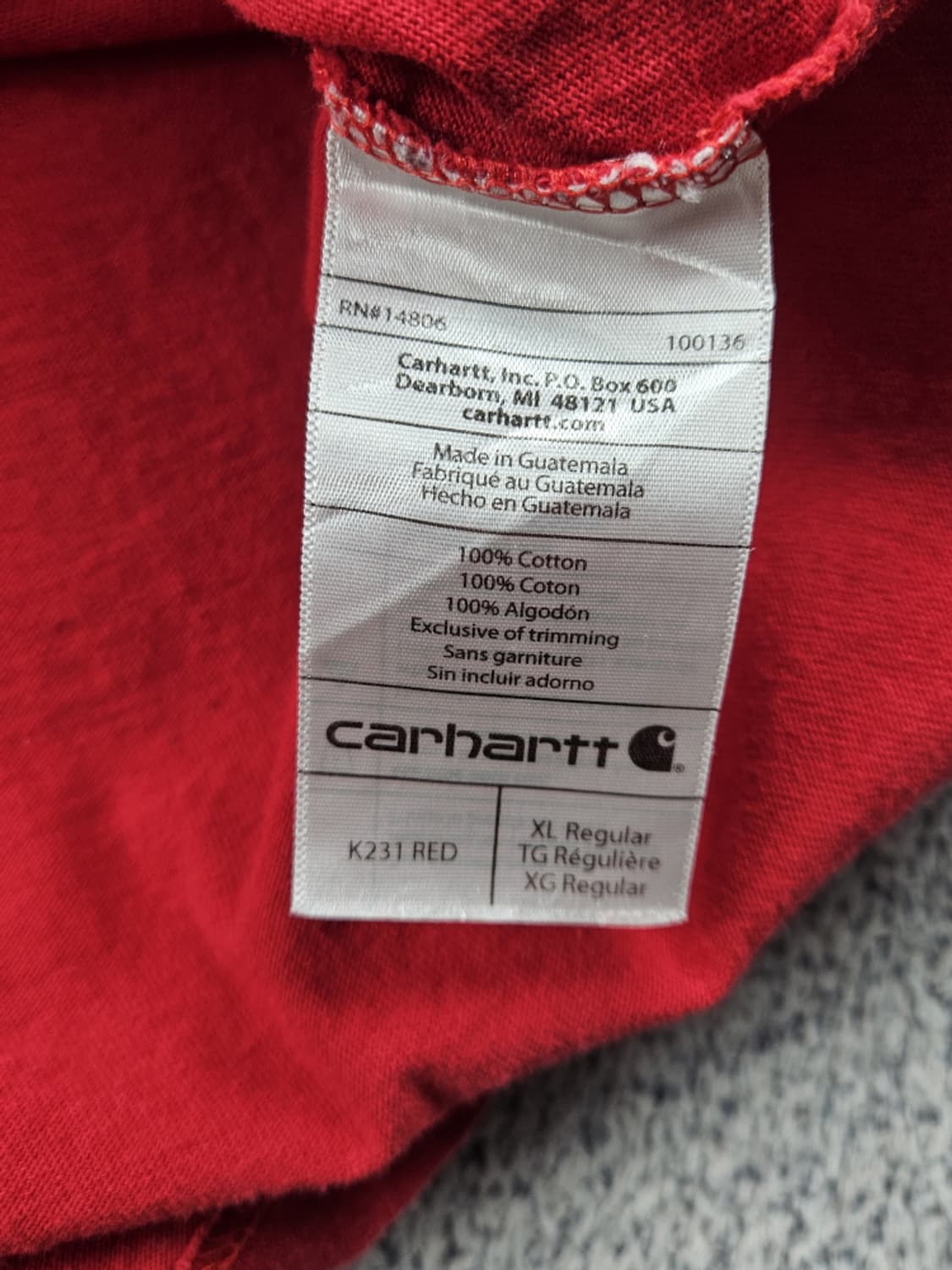 칼하트 크리스마스 트리 그래픽 프린팅 롱슬리브 ( XL ) / 10588 상품이미지10