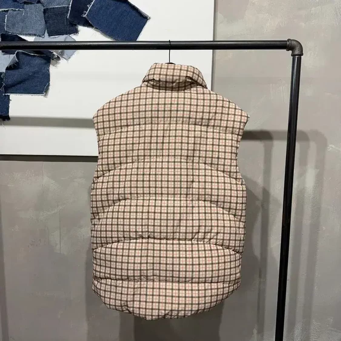 (F) URBAN LAP 랩 여성 오리털 체크 패딩조끼 상품이미지4