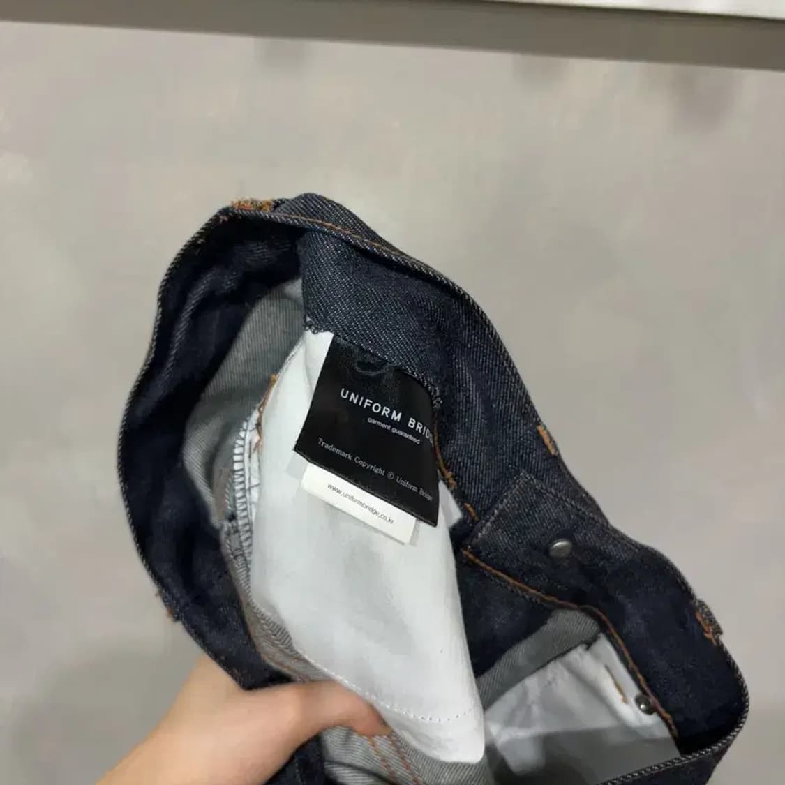 (27인치) 유니폼브릿지 여성 셀비지 생지 진청바지 데님팬츠 상품이미지5