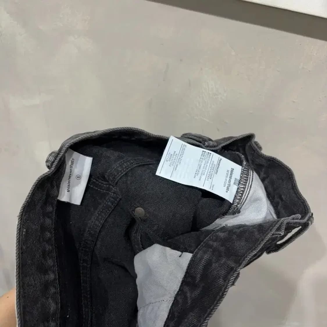 (28인치) 디스이즈네버댓 스트릿 카펜터 더블니 흑청바지 블랙진 상품이미지5