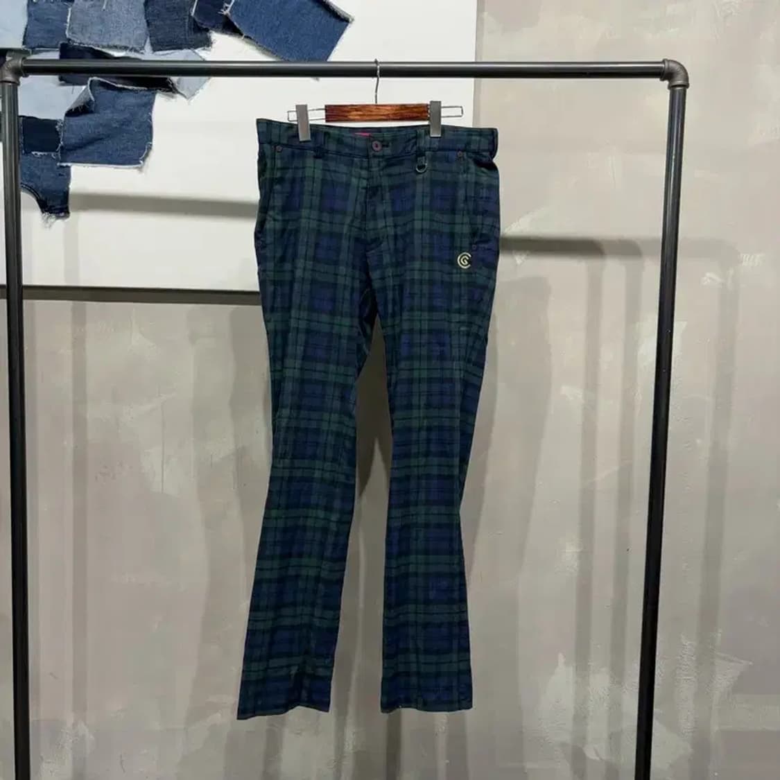 (33인치) 클리브랜드 골프 겨울 체크 슬랙스 바지 상품이미지1