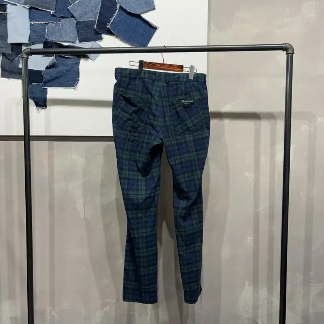 (33인치) 클리브랜드 골프 겨울 체크 슬랙스 바지 상품이미지4