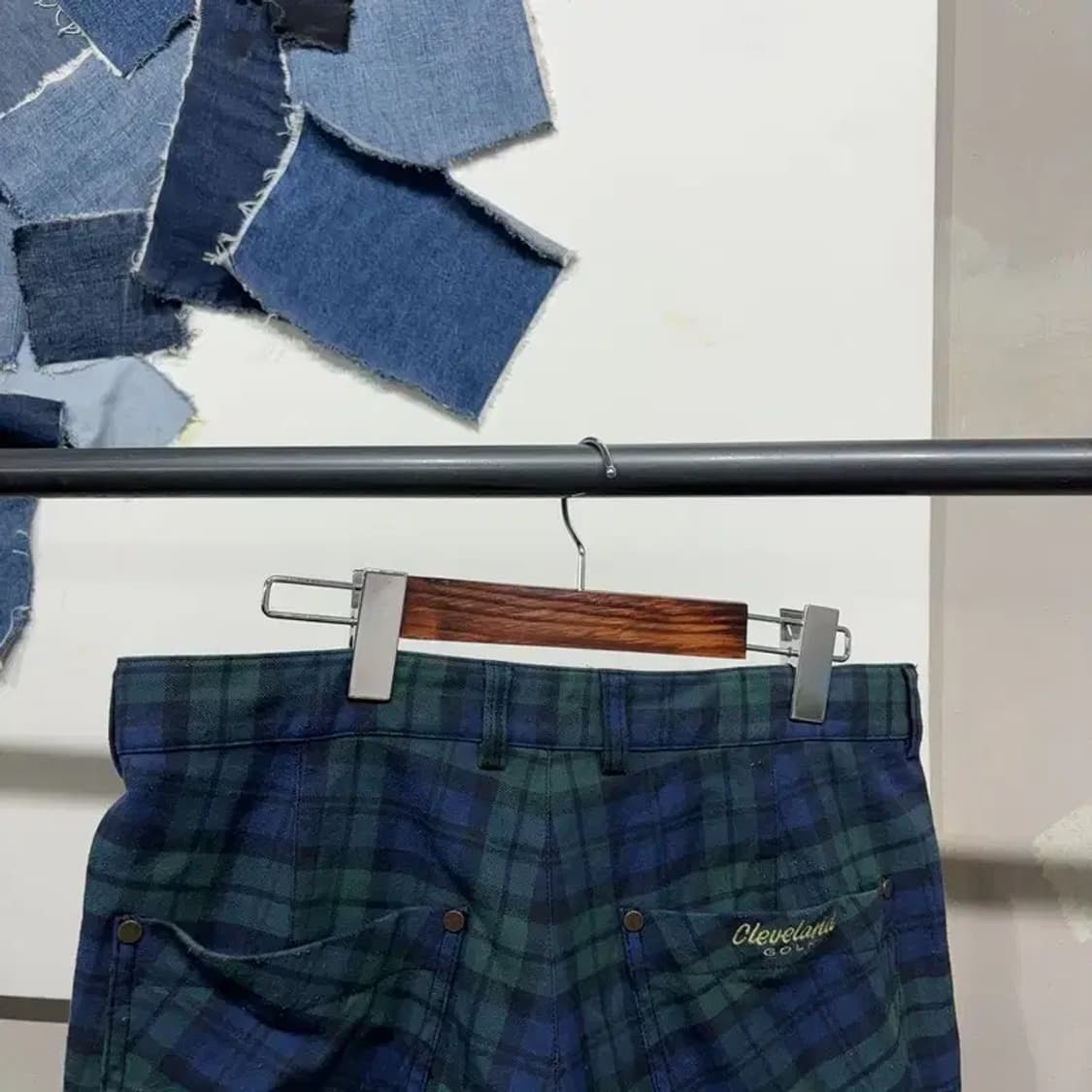 (33인치) 클리브랜드 골프 겨울 체크 슬랙스 바지 상품이미지5