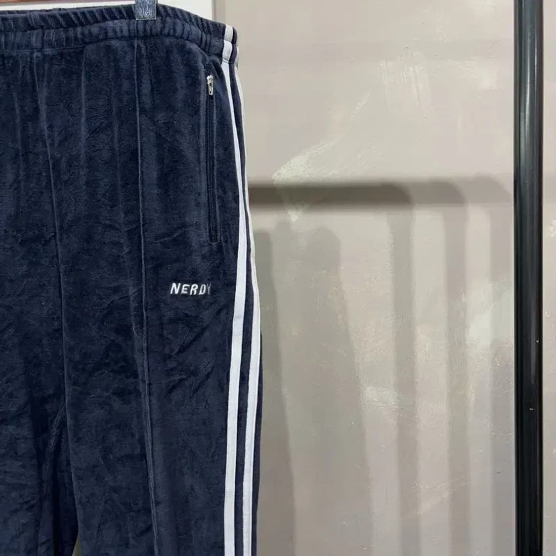 (30~32인치) 널디 스트릿 벨벳 밴딩 츄리닝 바지 트랙팬츠 상품이미지3