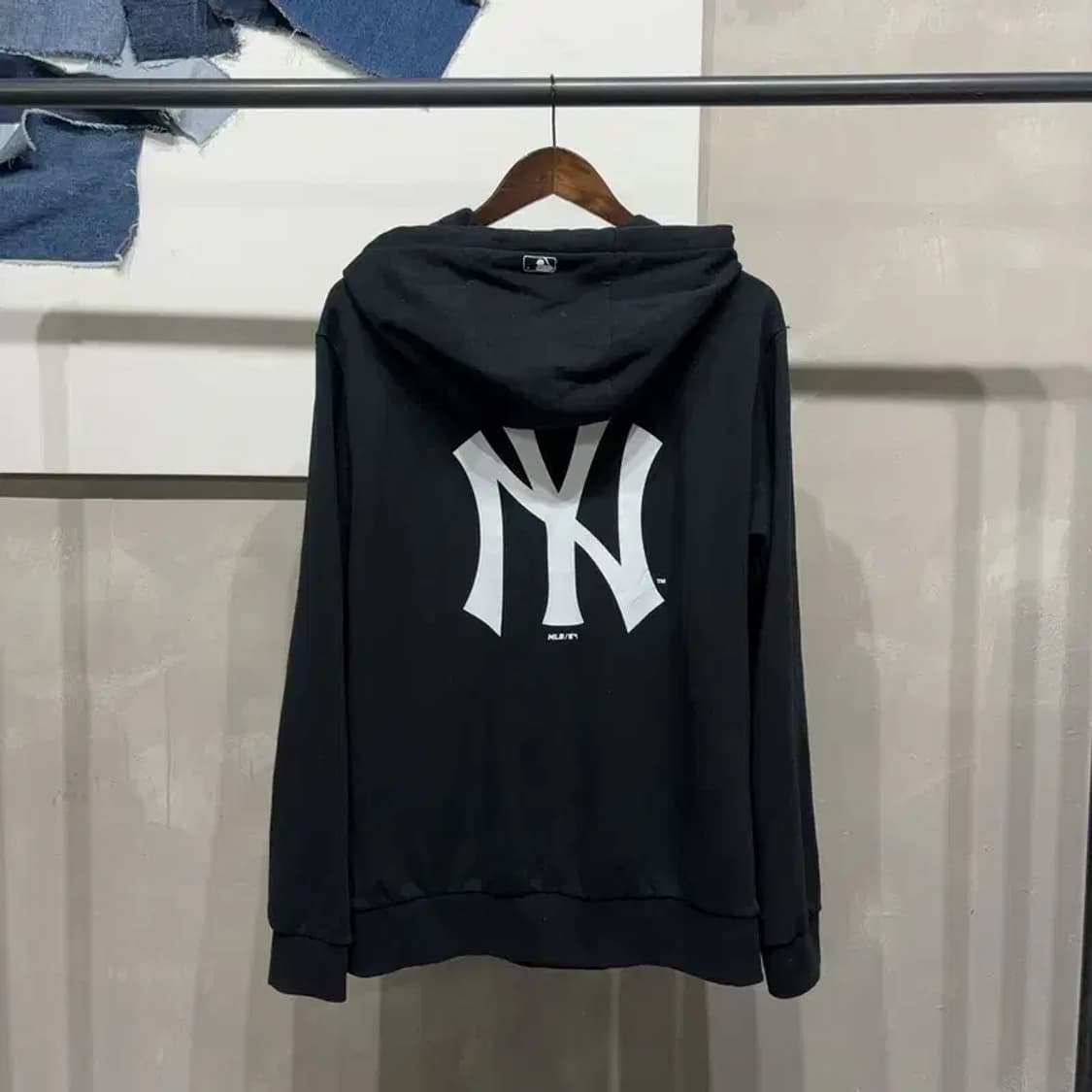 (100) MLB 뉴욕양키스 야구 캐주얼 프린팅 자수 후드티 상품이미지4
