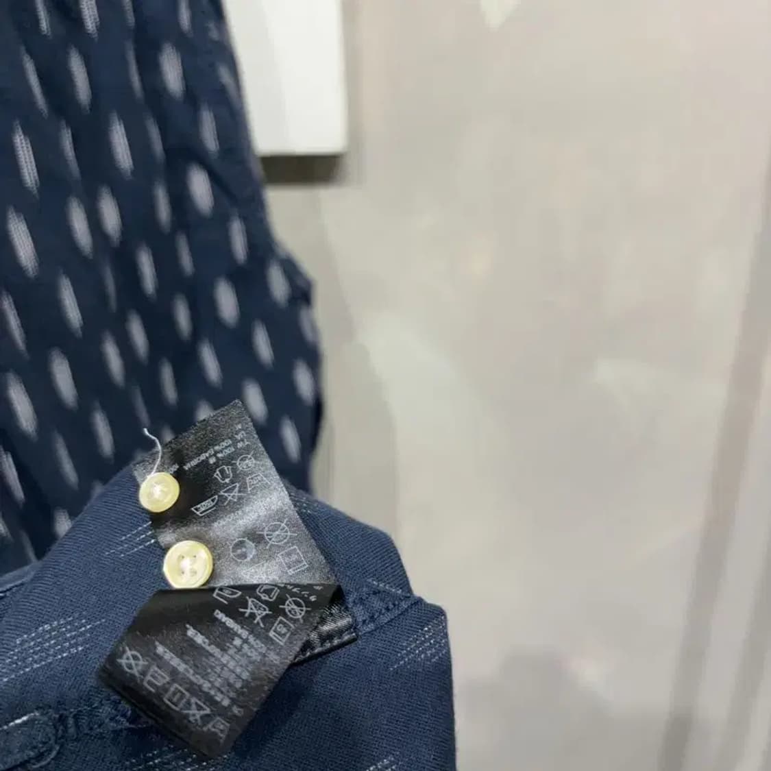 (110) H.M 흐앤므 캐주얼 빈티지 패너 셔츠 남방 상품이미지3