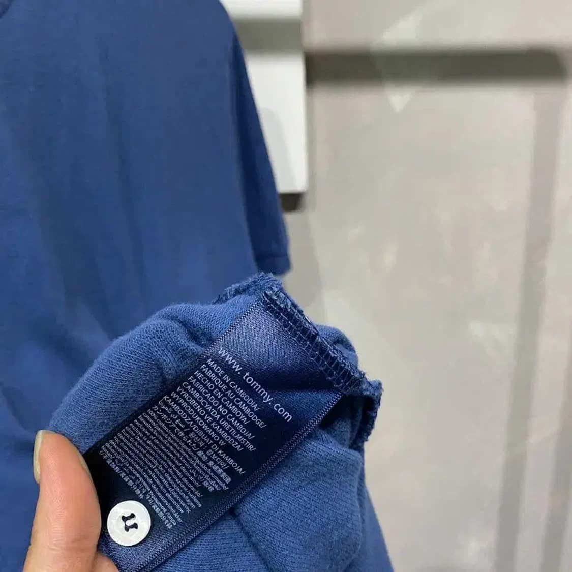 (100) 타미힐피거 캐주얼 슬림핏 자수 반팔 카라티 상품이미지5