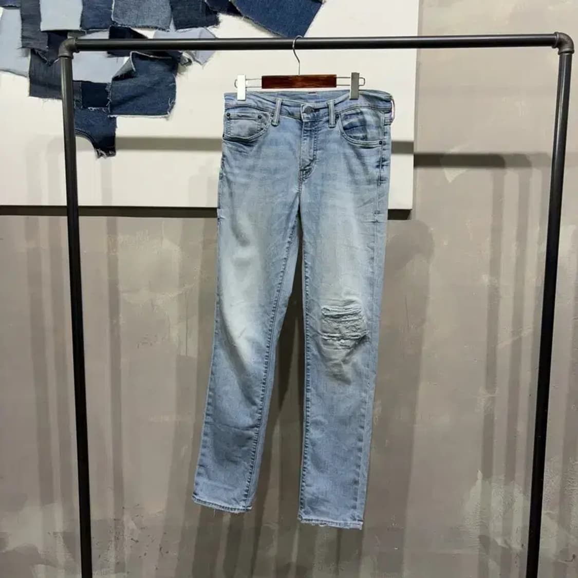 (32인치) 리바이스 511 스판 디스트로이드진 연청바지 데님팬츠 상품이미지1