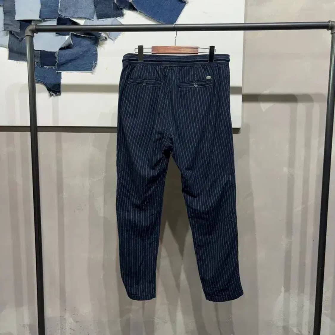 (30~32인치) 버커루 캐주얼 밴딩 스트라이프 린넨 팬츠 바지 상품이미지3