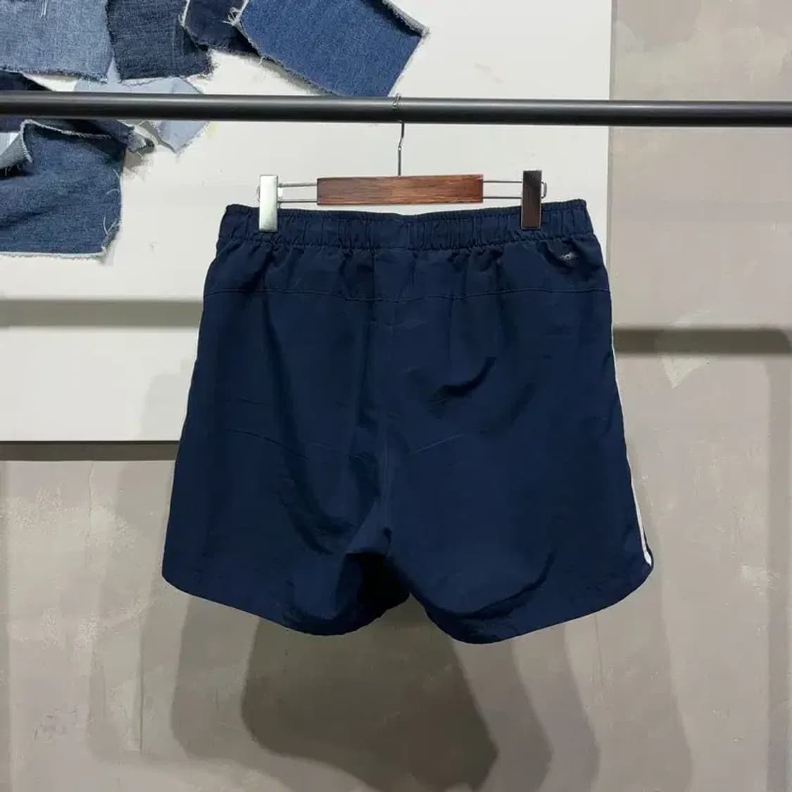 (32~34인치) 아디다스 운동 스포츠 밴딩 네이비 반바지 상품이미지4