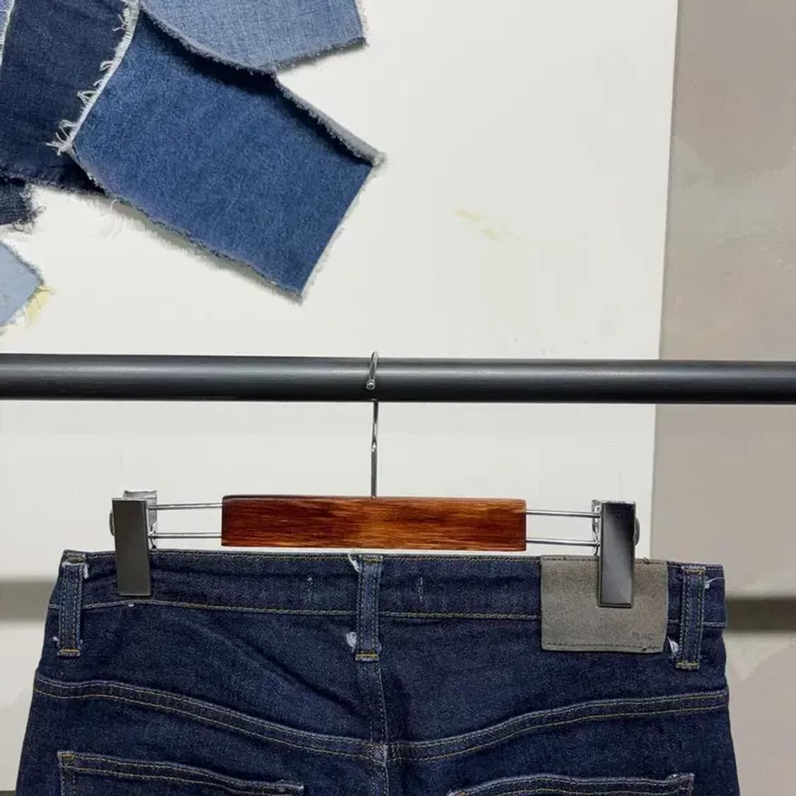 (32인치) 플랙 캐주얼 스판 진청바지 데님팬츠 상품이미지5