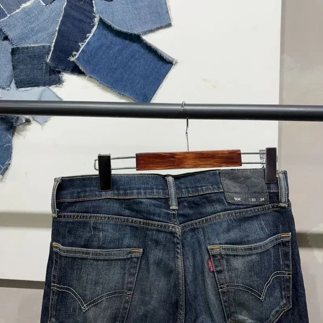 (30인치) 리바이스 504 빈티지 스판 워싱 청바지 데님팬츠 상품이미지4